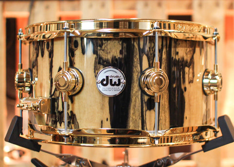 DW 6.5x13 Collector's Maple VLT Ivory Ebony Snare Drum - SO#1315777