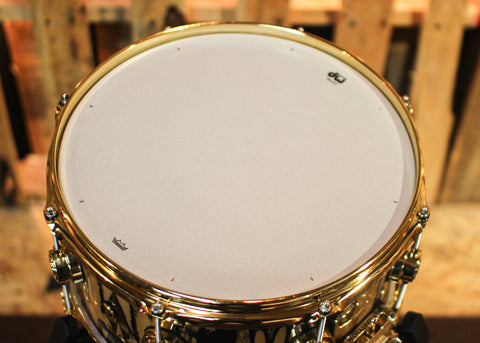 DW 6.5x13 Collector's Maple VLT Ivory Ebony Snare Drum - SO#1315777