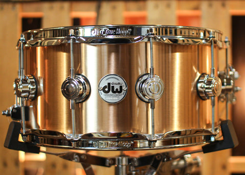 DW 6.5x14 Collector's 3mm Brushed Bell Bronze Snare Drum - DRVZ6514SVC