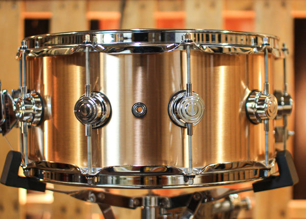 DW 6.5x14 Collector's 3mm Brushed Bell Bronze Snare Drum - DRVZ6514SVC