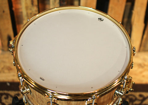 DW 6.5x14 Collector's Cherry HVLT Super Curly Maple Snare Drum - SO#1315765