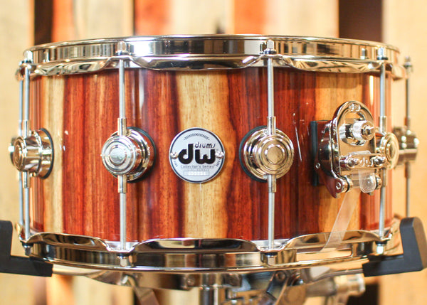 DW 6.5x14 Collector's Cherry/Spruce Candy Stripe Padauk Snare Drum - SO#1302280