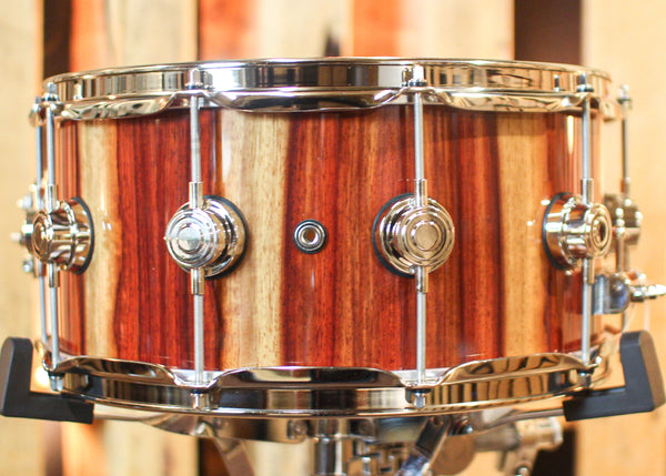 DW 6.5x14 Collector's Cherry/Spruce Candy Stripe Padauk Snare Drum - SO#1302280