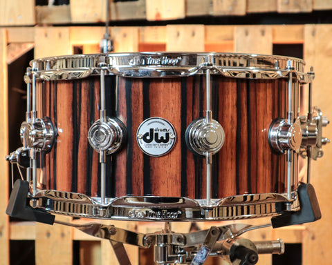 DW 6.5x14 Collector's Maple Natural Lacquer over Ebony Snare Drum - SO#1101180