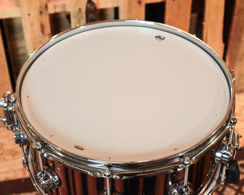 DW 6.5x14 Collector's Maple Natural Lacquer over Ebony Snare Drum - SO#1101180