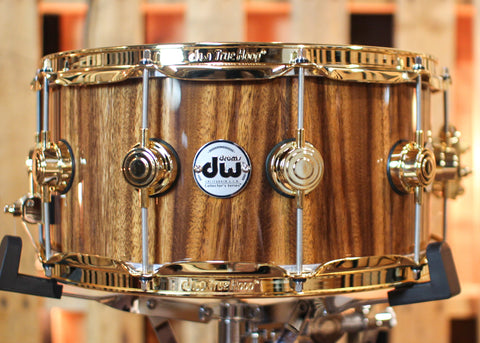 DW 6.5x14 Collector's Maple Mahogany Monkey Pod Snare Drum - SO#1315790