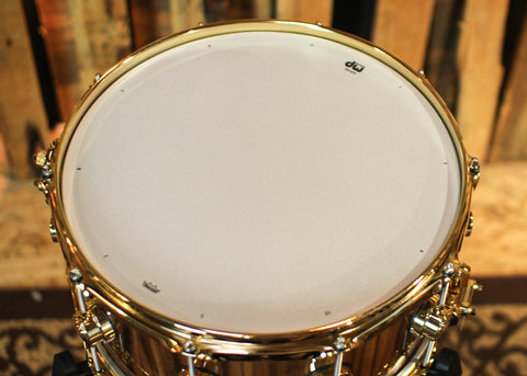 DW 6.5x14 Collector's Maple Mahogany Monkey Pod Snare Drum - SO#1315790