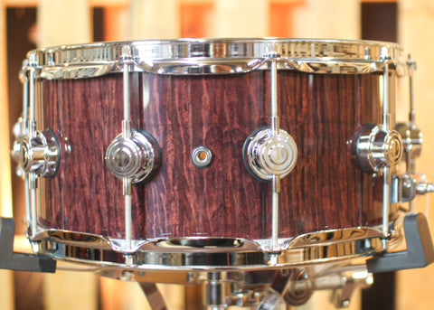 DW 6.5x14 Collectors Maple Deep Purple Stain Super Curly Snare Drum - SO#1258759