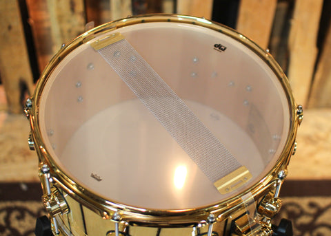 DW 6.5x14 Collector's Maple VLT Ivory Ebony Snare Drum - SO#1315775