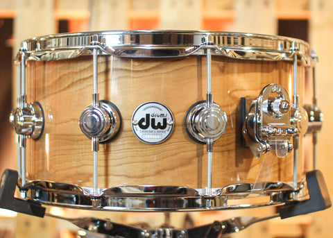 DW 6.5x14 Collector's Maple VLT Natural over Cherry Snare Drum - SO#1303298