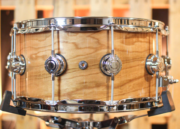DW 6.5x14 Collector's Maple VLT Natural over Cherry Snare Drum - SO#1303298