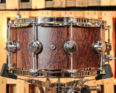 DW 6.5x14 Collector's Santa Monica Hard Satin Tortoise Shell Pomelle Snare Drum - SO#1254472