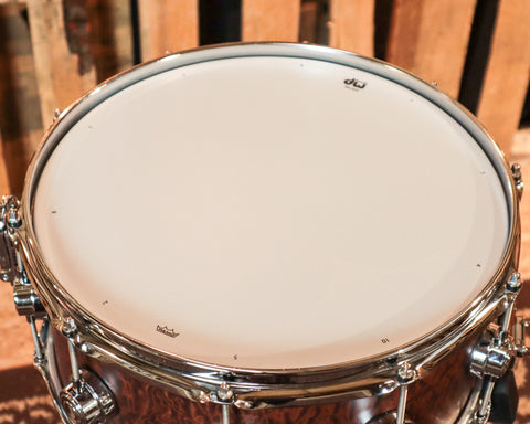 DW 6.5x14 Collector's Santa Monica Hard Satin Tortoise Shell Pomelle Snare Drum - SO#1254472