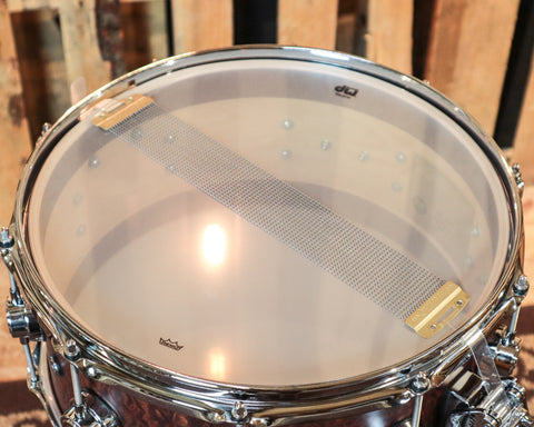 DW 6.5x14 Collector's Santa Monica Hard Satin Tortoise Shell Pomelle Snare Drum - SO#1254472