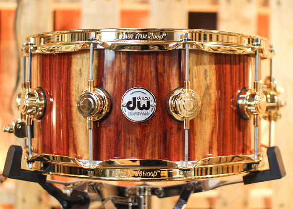 DW 6.5x14 Collector's Standard Maple Candy Stripe Padauk Snare Drum - SO#1315785