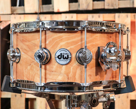 DW 6.5x14 Collector's Maple Natural Lacquer over Olive Ash Burl Snare Drum - SO#1101163