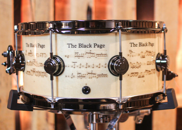 DW 6.5x14 Icon Series Terry Bozzio "The Black Page" Snare Drum - #158 of 250