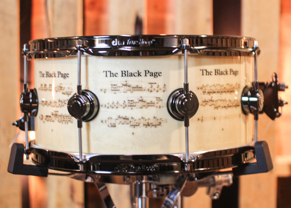DW 6.5x14 Icon Series Terry Bozzio "The Black Page" Snare Drum - #158 of 250