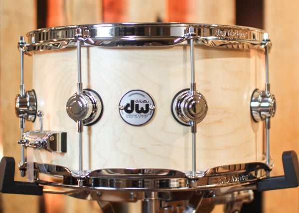 DW 7x13 Collector's Maple VLT Natural Satin Oil Snare Drum - SO#1291855