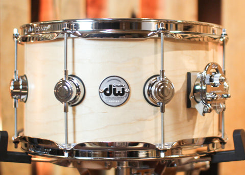 DW 7x13 Collector's Maple VLT Natural Satin Oil Snare Drum - SO#1291855