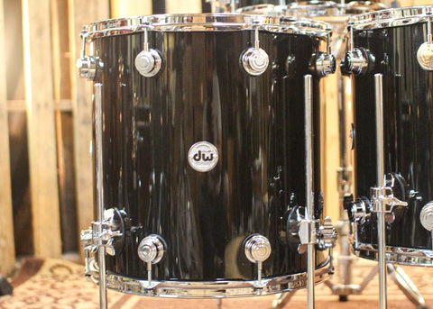 DW Collector's Birch Metallic Black Lacquer Drum Set - 20x22,10x10,12x12,13x13,14x14,16x16,7x14 - SO#1291944