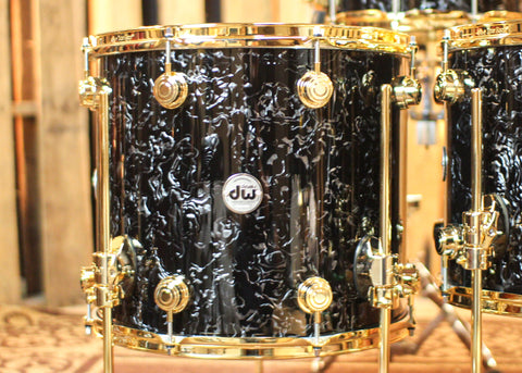 DW Collector's Maple Mahogany Black Velvet Drum Set - 22,8,10,12,14,16,14sn - SO#1304630