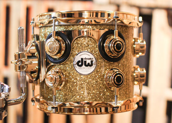 DW Collector's Maple Mahogany Gold Glass Drum Set - 22,8,10,12,14,16,14sn - SO#1304621