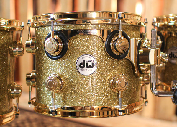 DW Collector's Maple Mahogany Gold Glass Drum Set - 22,8,10,12,14,16,14sn - SO#1304621