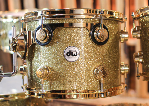 DW Collector's Maple Mahogany Gold Glass Drum Set - 22,8,10,12,14,16,14sn - SO#1304621