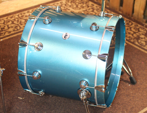 DW Collector's Maple Mahogany Laser Blue Drum Set - 22,10,12,16 - SO#1288915
