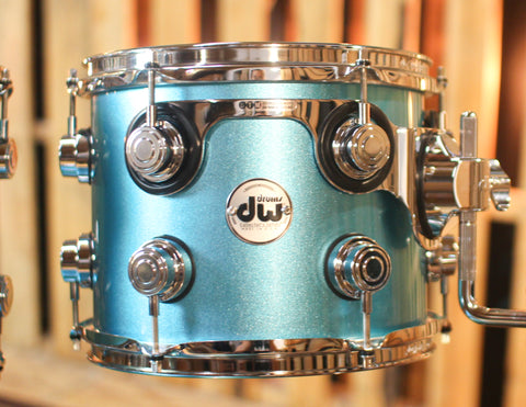 DW Collector's Maple Mahogany Laser Blue Drum Set - 22,10,12,16 - SO#1288915