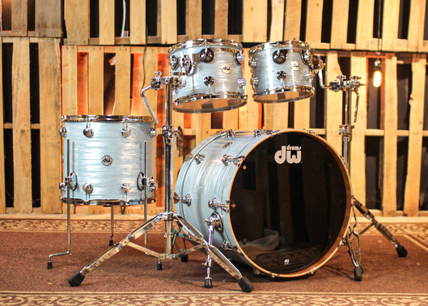 DW Collector's Maple Mahogany Pale Blue Oyster Drum Set - 22,10,12,16 - SO#1313090