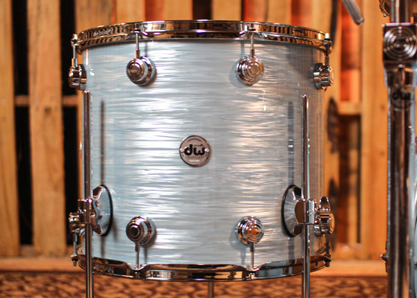DW Collector's Maple Mahogany Pale Blue Oyster Drum Set - 22,10,12,16 - SO#1313090
