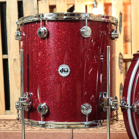DW Collector's Standard Maple Ruby Glass Drum Set 14x24, 9x13, 16x16 - SO#1254805