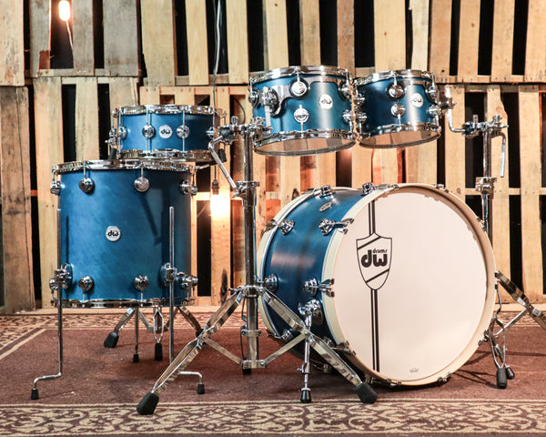 DW Collector's Maple SSC Azure Satin Oil Drum Set - 22,10,12,16,6x14 - SO#1255668