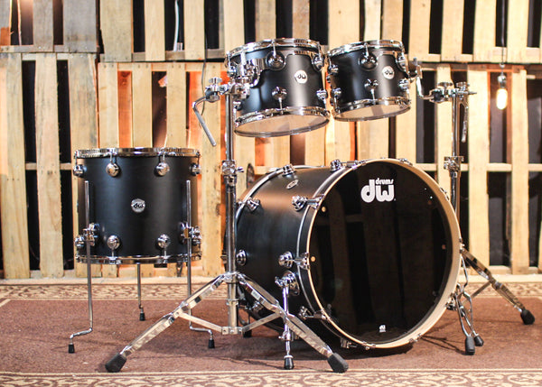 DW Collector's Maple SSC Jewel Green Satin Oil Drum Set - 22,10,12,16 - SO#1315161