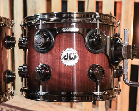 DW Collector's Black Burst over Purpleheart Drum Set - 22,10,12,16 - SO#1255543