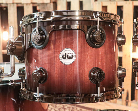 DW Collector's Black Burst over Purpleheart Drum Set - 22,10,12,16 - SO#1255543