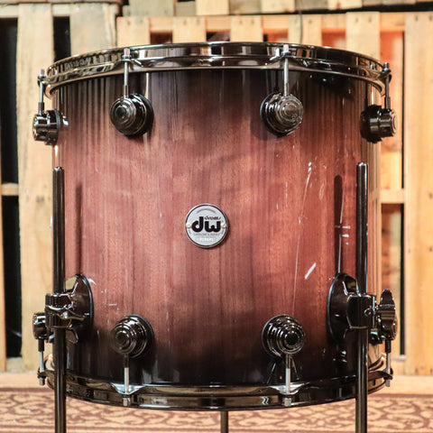 DW Collector's Black Burst over Purpleheart Drum Set - 22,10,12,16 - SO#1255543