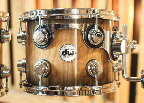 DW Collector's Maple Black Burst over Super Curly Maple Drum Set - 22,10,12,14 - SO#1303749