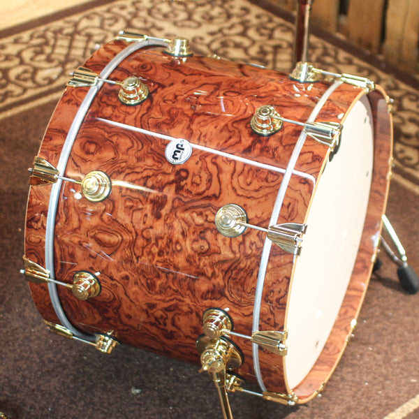 DW Collector's Waterfall Bubinga over Mahogany Spruce Drum Set - 22,10,12,14,16,14sn - SO#1255629