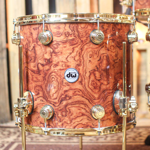 DW Collector's Waterfall Bubinga over Mahogany Spruce Drum Set - 22,10,12,14,16,14sn - SO#1255629