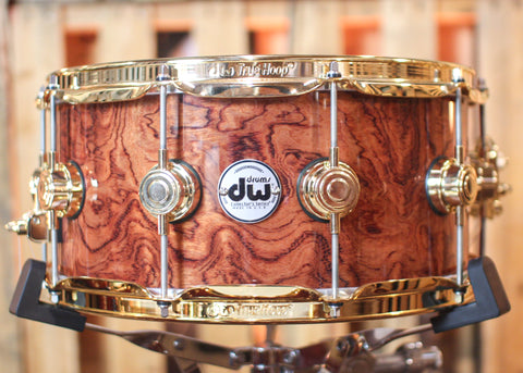 DW Collector's Waterfall Bubinga over Mahogany Spruce Drum Set - 22,10,12,14,16,14sn - SO#1255629