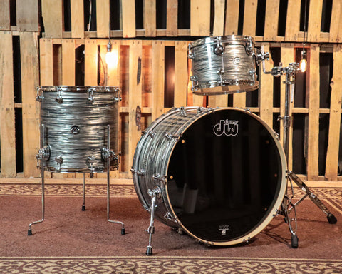 DW Performance Pewter Oyster Rock Drum Set - 14x24, 9x13, 16x16