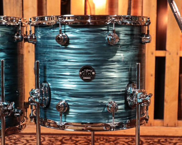 DW Performance Turquoise Oyster 6pc Drum Set 18x22, 7x8, 8x10, 9x12, 12x14,14x16