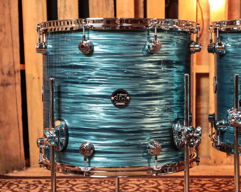 DW Performance Turquoise Oyster 6pc Drum Set 18x22, 7x8, 8x10, 9x12, 12x14,14x16