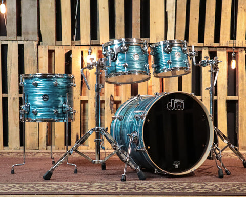 DW Performance Turquoise Oyster Fusion Drum Set - 16x20, 8x10, 9x12, 12x14