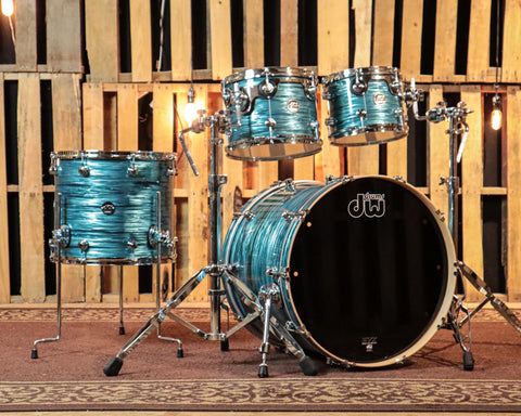 DW Performance Turquoise Oyster Stage Drum Set - 18x22, 8x10, 9x12, 14x16
