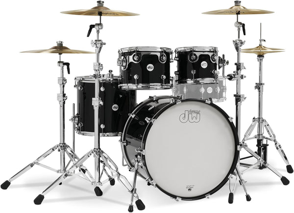 DW Design Series 4-Piece Shell Pack Piano Black DDLG2214PB