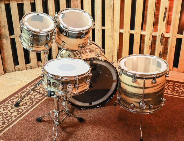 DW Exotic Performance Black Poplar Drum Set - 22,10,12,16,5.5x14 - SO#1157504 DW Exotic Performance Black Poplar Drum Set - 22,10,12,16,5.5x14 - SO#1157504